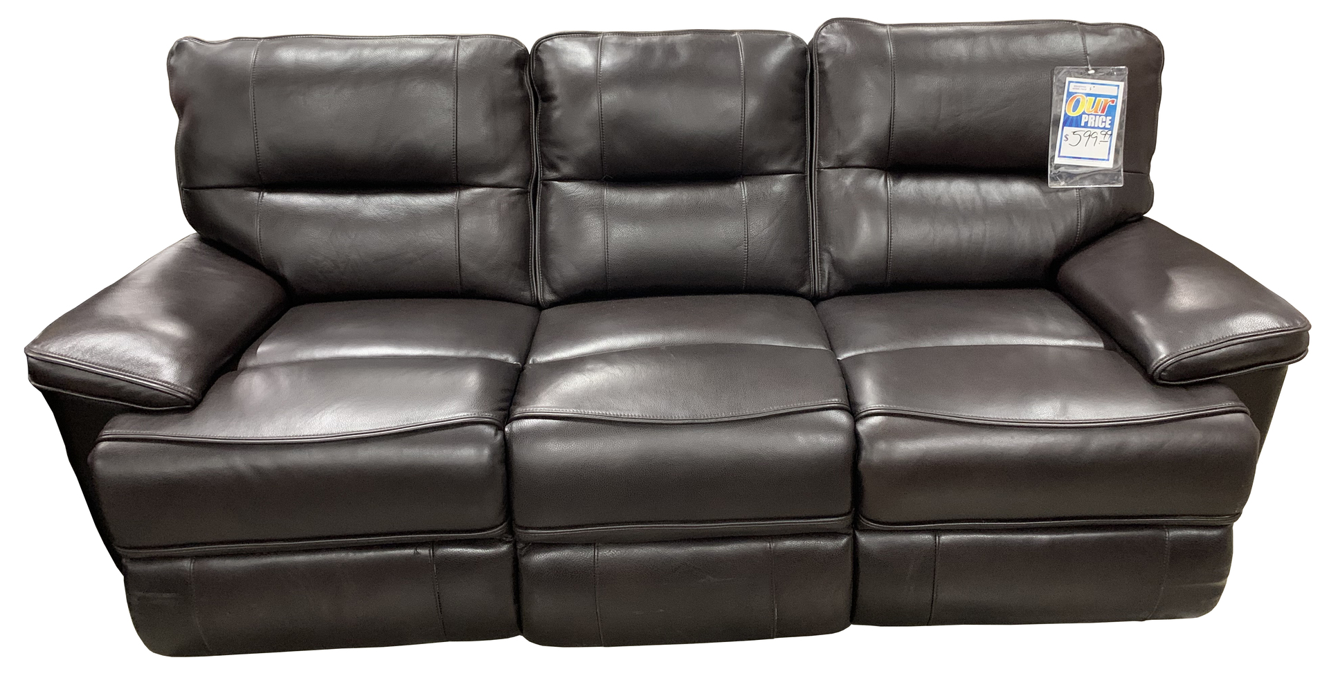 home meridian pulaski leather reclining sofa